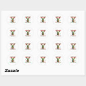 Ugly Xmas Sweater Style Lighting Turtle Christmas  Ronde Sticker (Vel)