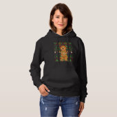 Ugly Xmas Sweater Style Lights Goldendoodle Dog Ch Hoodie (Voorkant volledig)