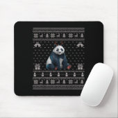 Ugly Xmas Sweater Style Panda Reindeer Christmas  Muismat (Met muis)