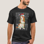 Ugly Xmas Sweater Style Santa Cocker Spaniel Dog C T-shirt (Voorkant)