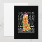 Ugly Xmas Sweater Style Santa Golden Retriever Dog Kaart (Voorkant / Achterkant)