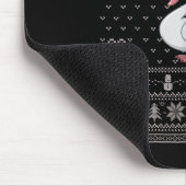 Ugly Xmas Sweater Style Swans Reindeer Christmas  Muismat (Hoek)