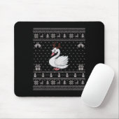 Ugly Xmas Sweater Style Swans Reindeer Christmas  Muismat (Met muis)