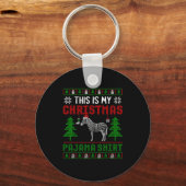 Ugly Xmas Sweater Zebra This Is My Christmas Pajam Sleutelhanger (Voorkant)