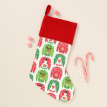 Ugly Xmas Sweaters Polar Beer Snowman Rudolf Red Kerstsok<br><div class="desc">Show van je lelijke trui-stijl met deze leuke koele voorraad. Creëer een mooi kerstcadeau voor iedereen van wie je houdt. Dit ontwerp is voorzien van een schattig lelijk gevechtstraatpatroon met poolberen, Rudolf de Rood-Insed Reindeer en grappige sneeuwpoppen in rood, groen en wit. Er zijn gecoördineerde cadeautassen, pakpapier, tissuepapier, cadeaudozen en...</div>