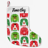 Ugly Xmas Sweaters Polar Beer Snowman Rudolf Red Kleine Kerstsok (Voorkant)