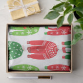 Ugly Xmas Sweaters Polar Beer Snowman Rudolf Red Tissuepapier (Geschenk)