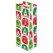 Ugly Xmas Sweaters Polar Beer Snowman Rudolf Red Wijn Cadeautas (Achterkant Gekanteld)