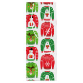 Ugly Xmas Sweaters Polar Beer Snowman Rudolf Red Wijn Cadeautas (Achterkant)
