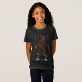 Ugly Xmas Tree Cryptid Sasquatch Bigfoot Kerstmis T-shirt (Voorkant volledig)