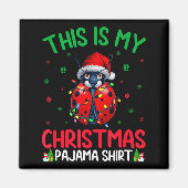 Ugly Xmas Tree Lights Santa Ladybug Christmas Paja Magneet (Voorkant)