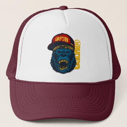 UGLYE ®️ Ferocious Gorilla Trucker Hat Trucker Pet (Voorkant)