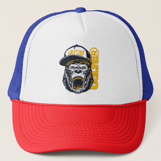 UGLYE ®️ Ferocious Gorilla Trucker Hat Trucker Pet (Voorkant)