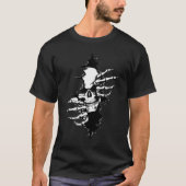 UGLYE® Skeleton Death Breaks Through T-shirt (Voorkant)