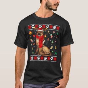 Uglyer Kerstmis German Shepherd Dog T-shirt