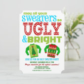 Ugly'n uitnodiging voor een feest met kerstmis (Staand voorkant)