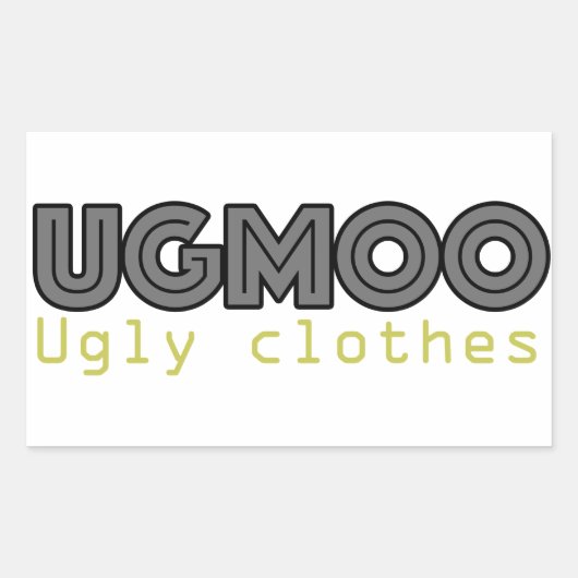 UGMOO Lelijke Kleding Sticker (Voorkant)