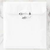 UH1 Huey Blueprint (Iriquois) Ronde Sticker (Tas)