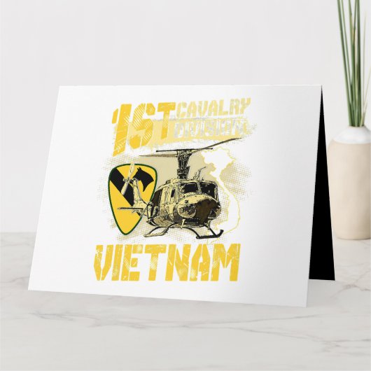 Uh1 Huey Helicopter 1st Cavalry Division Vietnam V Kaart (Voorkant)