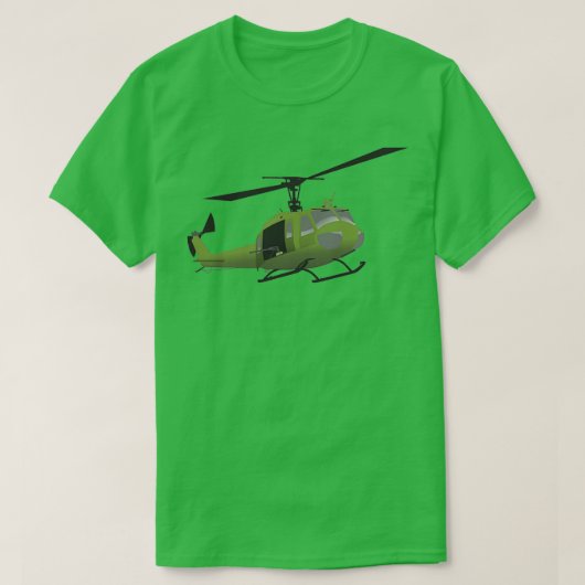 UH1 Huey Helikopter Pilot T-shirt (Design voorkant)