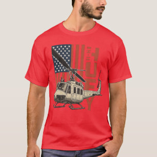 UH1 Huey Militair Helikopter Luchtvaart Amerikaans T-shirt