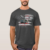 UH60 Black Hawk Helicopter  Veteraan T-shirt (Voorkant)