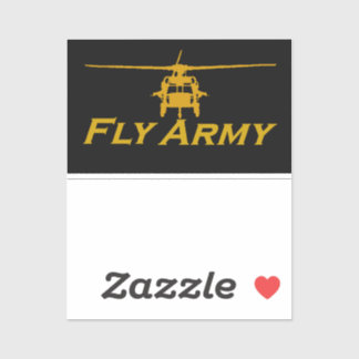 UH60 Blackhawk Fly Army (Transparante 4-inch breed Sticker