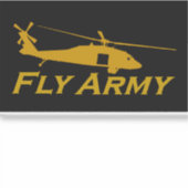 UH60 Blackhawk Side Fly Army Sticker (Voorkant)