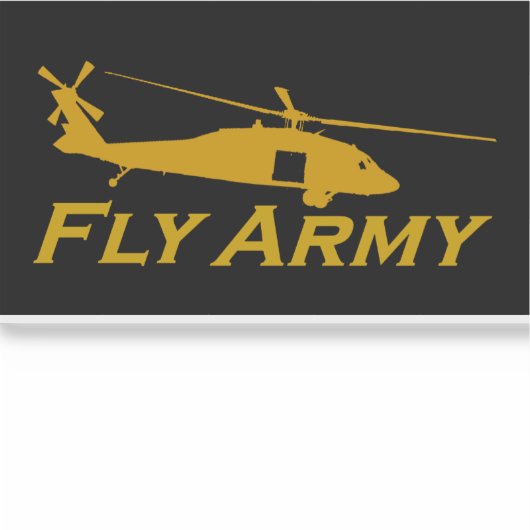 UH60 Blackhawk Side Fly Army Sticker (Voorkant)