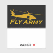 UH60 Blackhawk Side Fly Army Sticker (Vel)