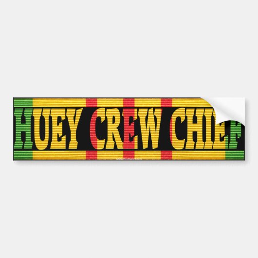 UH-1 Huey Crew Chief Vietnam Service Medal Sticker (Voorkant)