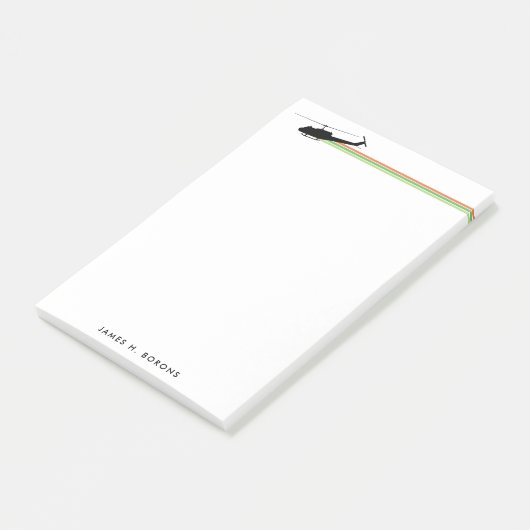 UH-1 Huey Helikopter Gestreept Aanpassen Notitiebl Post-it® Notes (Schuin)