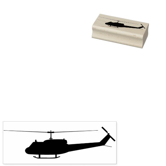 UH-1 Huey Helikopter Rubber Stamp Rubberstempel (Gestempeld)