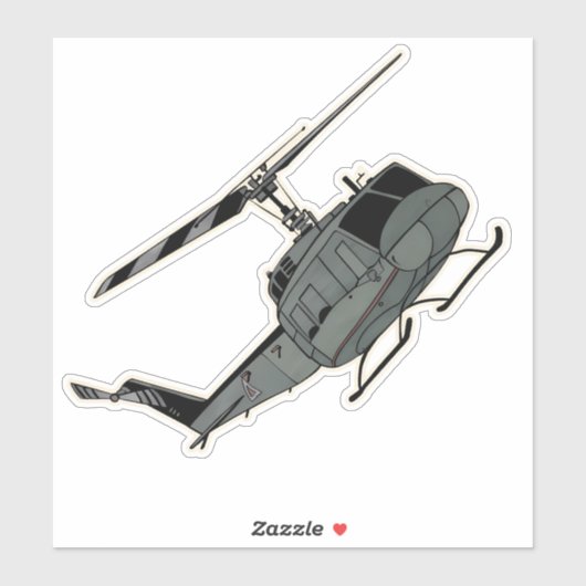 UH-1, Huey, militaire helikopter Sticker (Vel)