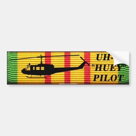 UH-1 "Huey" Piloot VSM Lint Bumper Sticker (Voorkant)