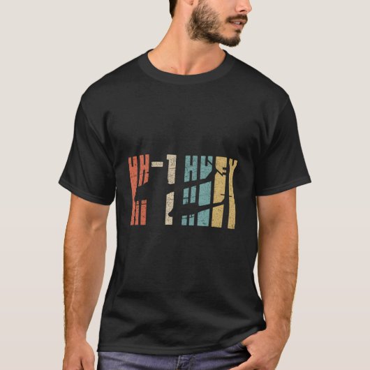 UH-1 Huey Retro Helikopter Letters Cadeau T-shirt (Voorkant)