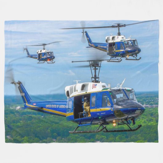 UH-1N IROQUOIS FLEECE DEKEN (Voorkant (Horizontaal))