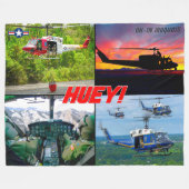 UH-1N IROQUOIS "HUEY" FLEECE DEKEN (Voorkant (Horizontaal))