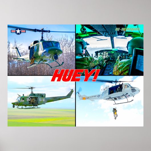UH-1N IROQUOIS "HUEY" POSTER (Voorkant)
