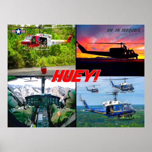 UH-1N IROQUOIS "HUEY" POSTER (Voorkant)