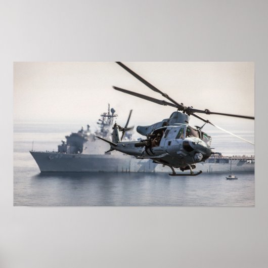 UH-1N Twin Huey Helicopter Poster (Voorkant)