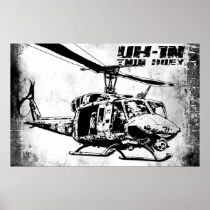 UH-1N Twin Huey Poster