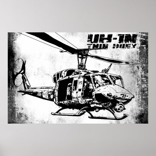UH-1N Twin Huey Poster (Voorkant)
