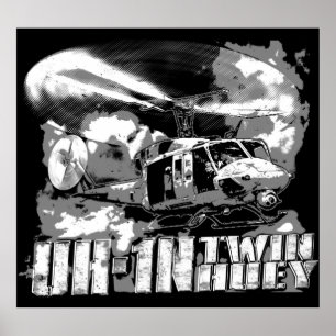 UH-1N Twin Huey Poster