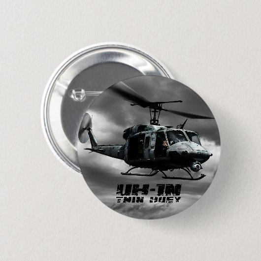 UH-1N Twin Huey Ronde Button 5,7 Cm (Voorkant /achterkant)
