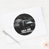 UH-1N Twin Huey Ronde Sticker (Envelop)