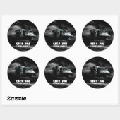 UH-1N Twin Huey Ronde Sticker (Vel)