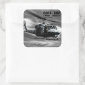 UH-1N Twin Huey Vierkante Sticker (Tas)