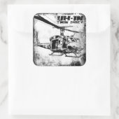 UH-1N Twin Huey Vierkante Sticker (Tas)