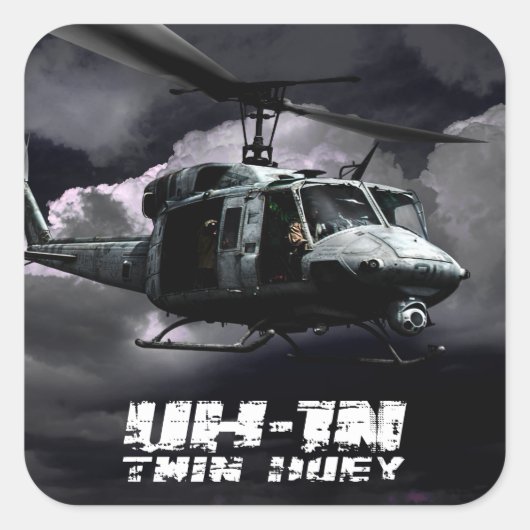 UH-1N Twin Huey Vierkante Sticker (Voorkant)